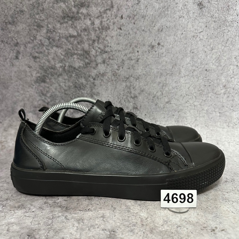 Tredsafe Kitch Work Shoes Mens 9 Womens 11 Black Slip Resistant Leather